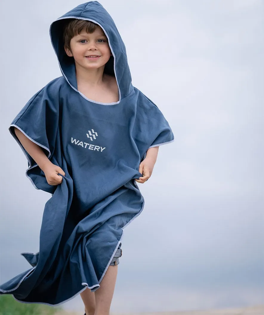 Watery badeponcho til junior - Microfiber - Lilla