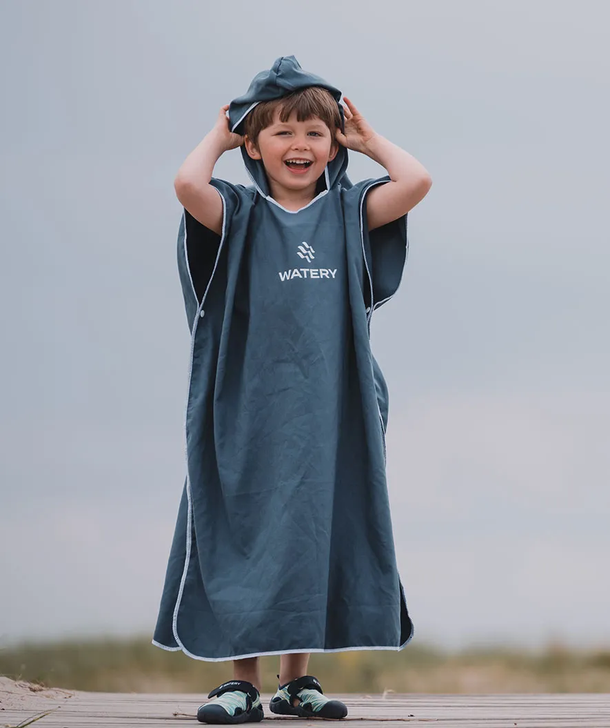 Watery badeponcho til junior - Microfiber - Lilla