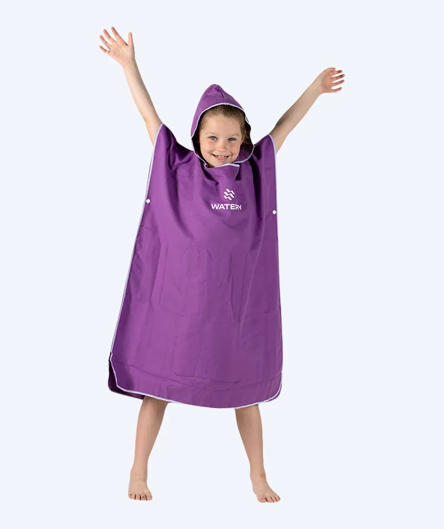 Watery badeponcho til junior - Microfiber - Lilla