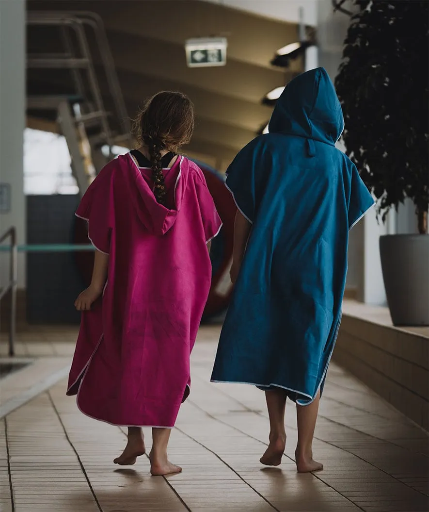 Watery badeponcho til junior - Microfiber - Lilla