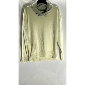 WEATHERPROOF VINTAGE Men's Tan/Gray Cowl-Neck Knit Pullover Sweater SZ L
