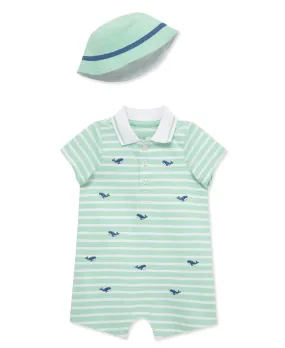 Whales Romper & Hat