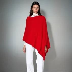 Women’s Pure Cashmere Red Oversized Julian Poncho