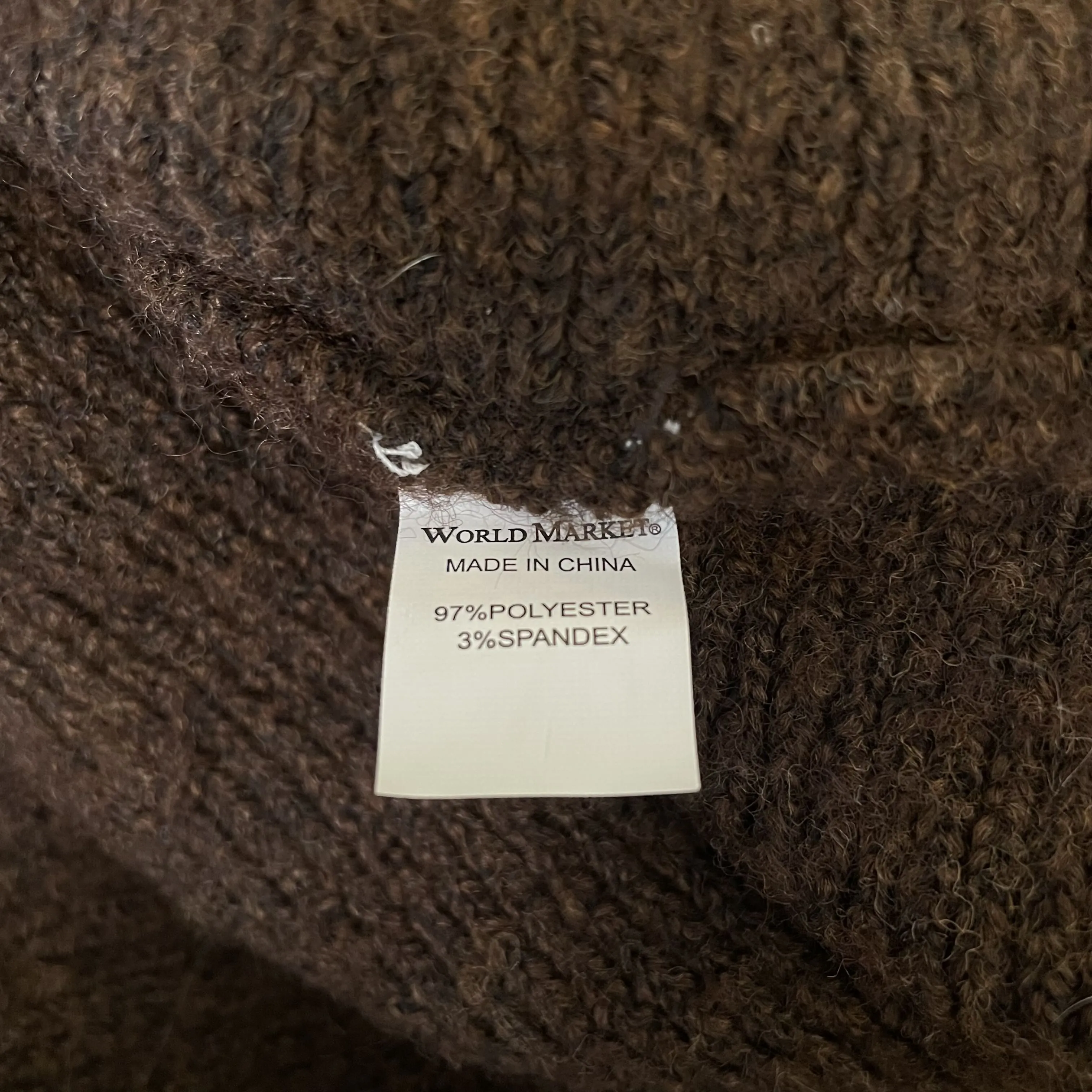 World Market | Women's Dark Brown Criss Cross Poncho Sweater Top | Size: OS
