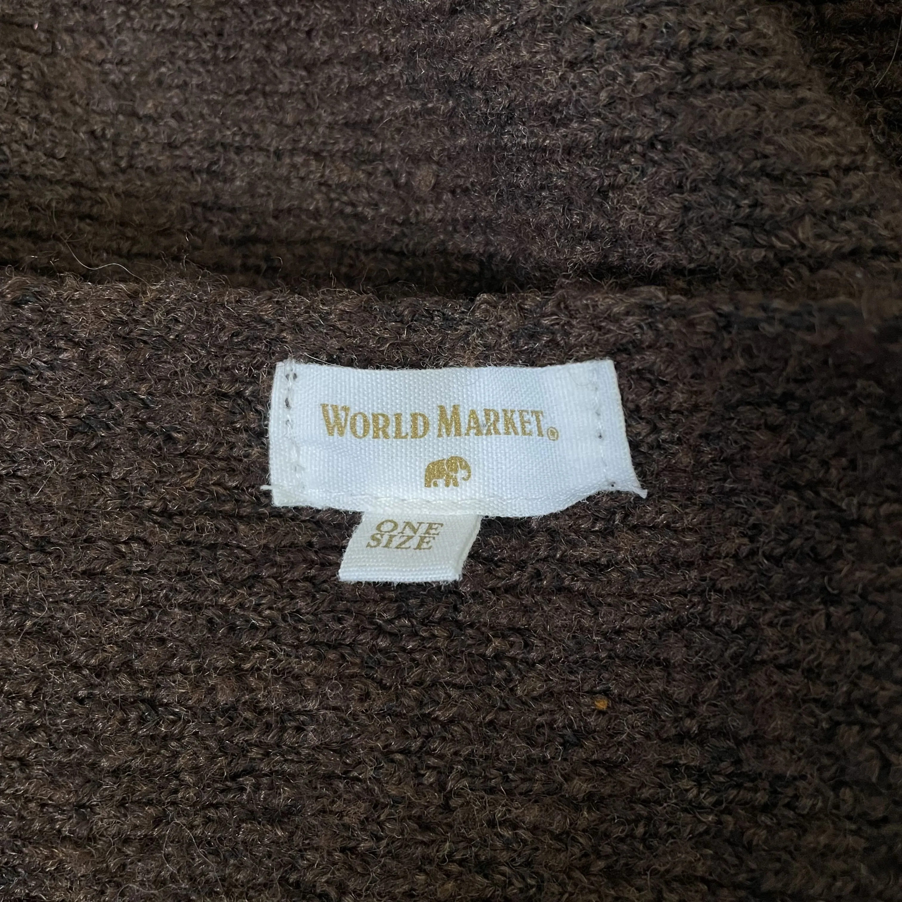 World Market | Women's Dark Brown Criss Cross Poncho Sweater Top | Size: OS