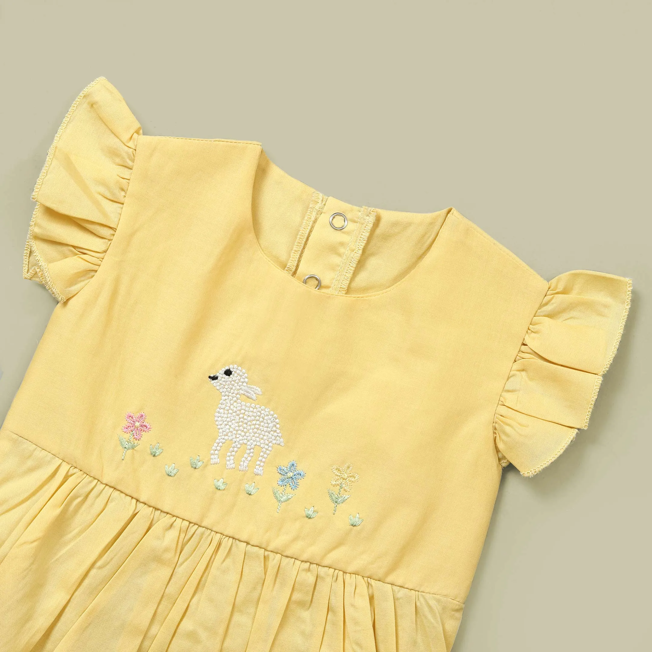 Yellow Daisy Baby Summer Romper