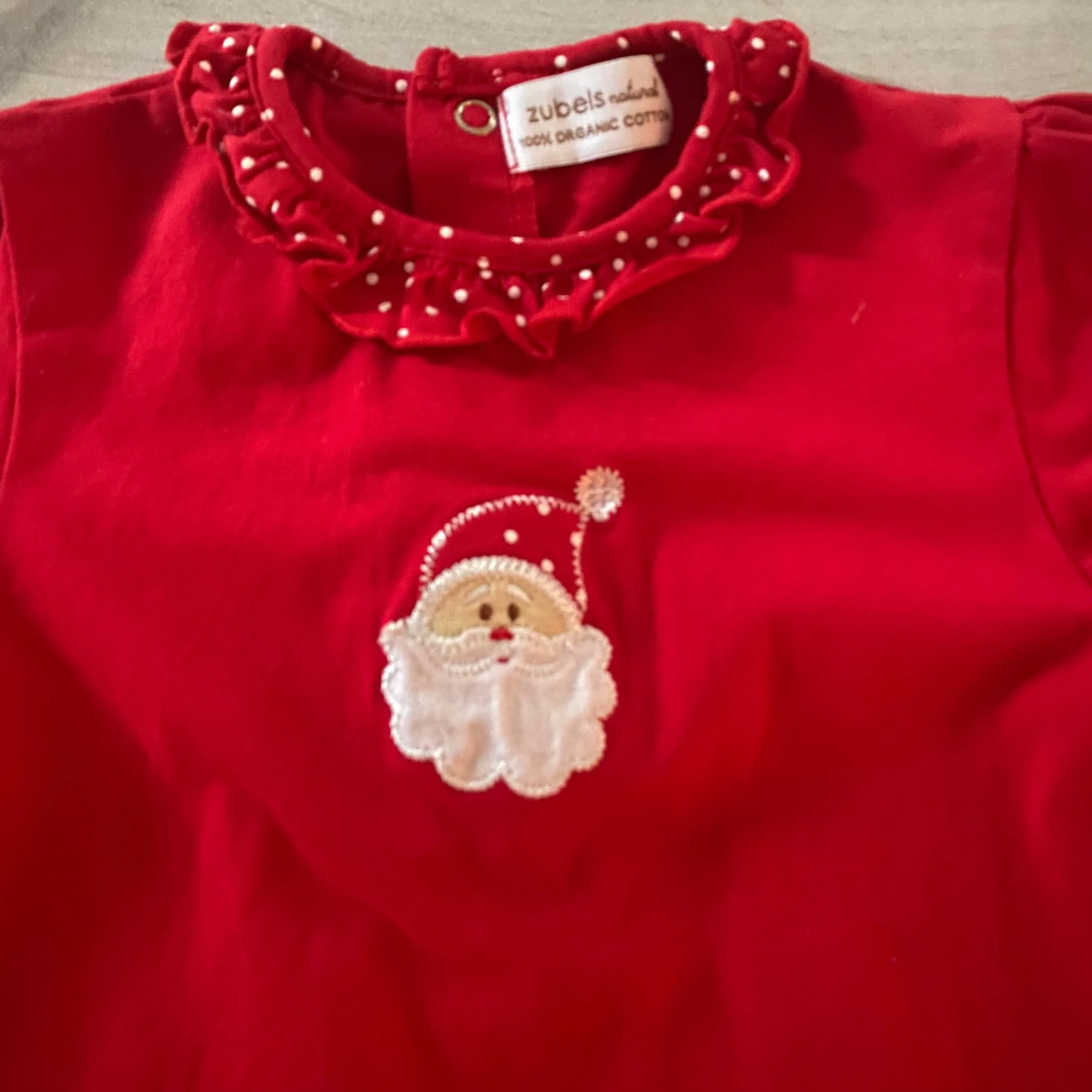 Zubels 100% Organic Cotton Santa Romper